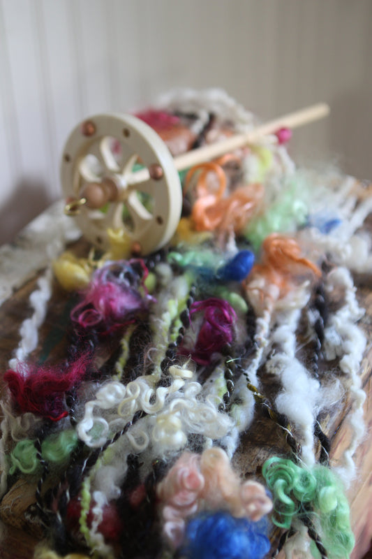 SPINDLING Method 16 - Plying Wool Locks into Yarn