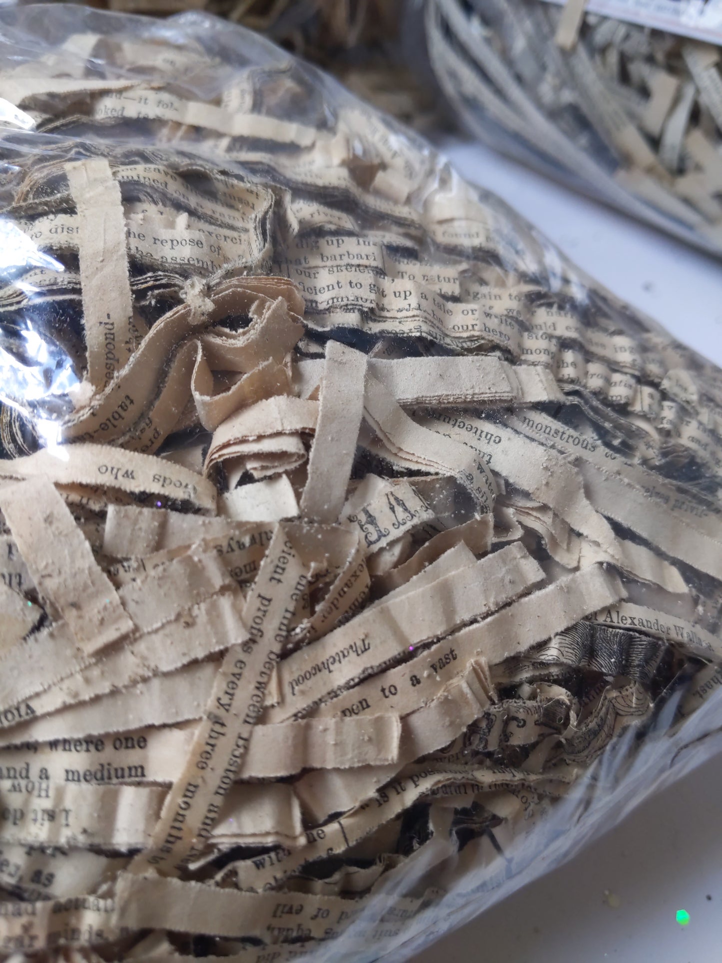 Antique Paper Ribbons for Spinning and Crafting from the 1800s 4 oz