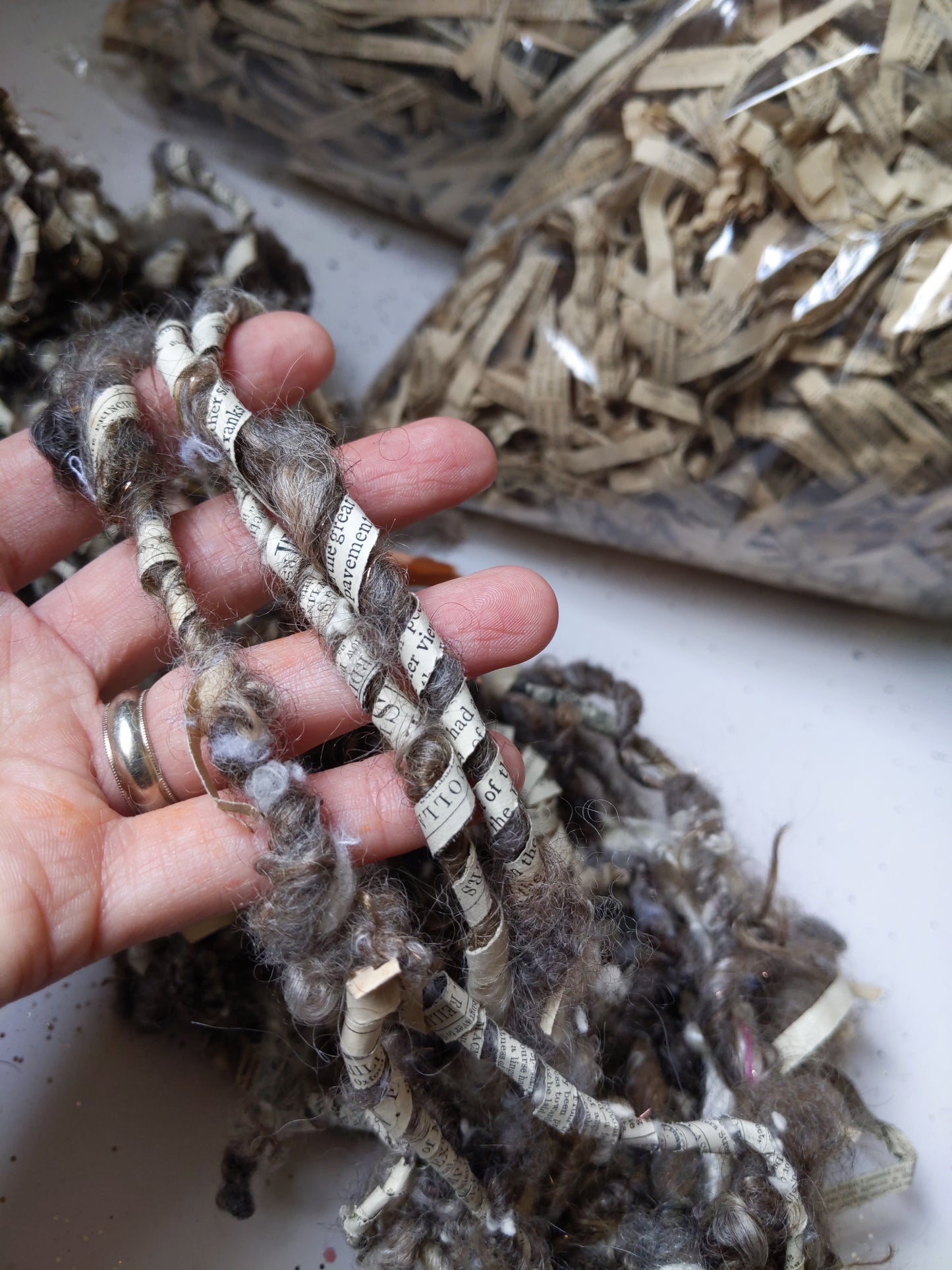 Antique Paper Ribbons for Spinning and Crafting from the 1800s 4 oz