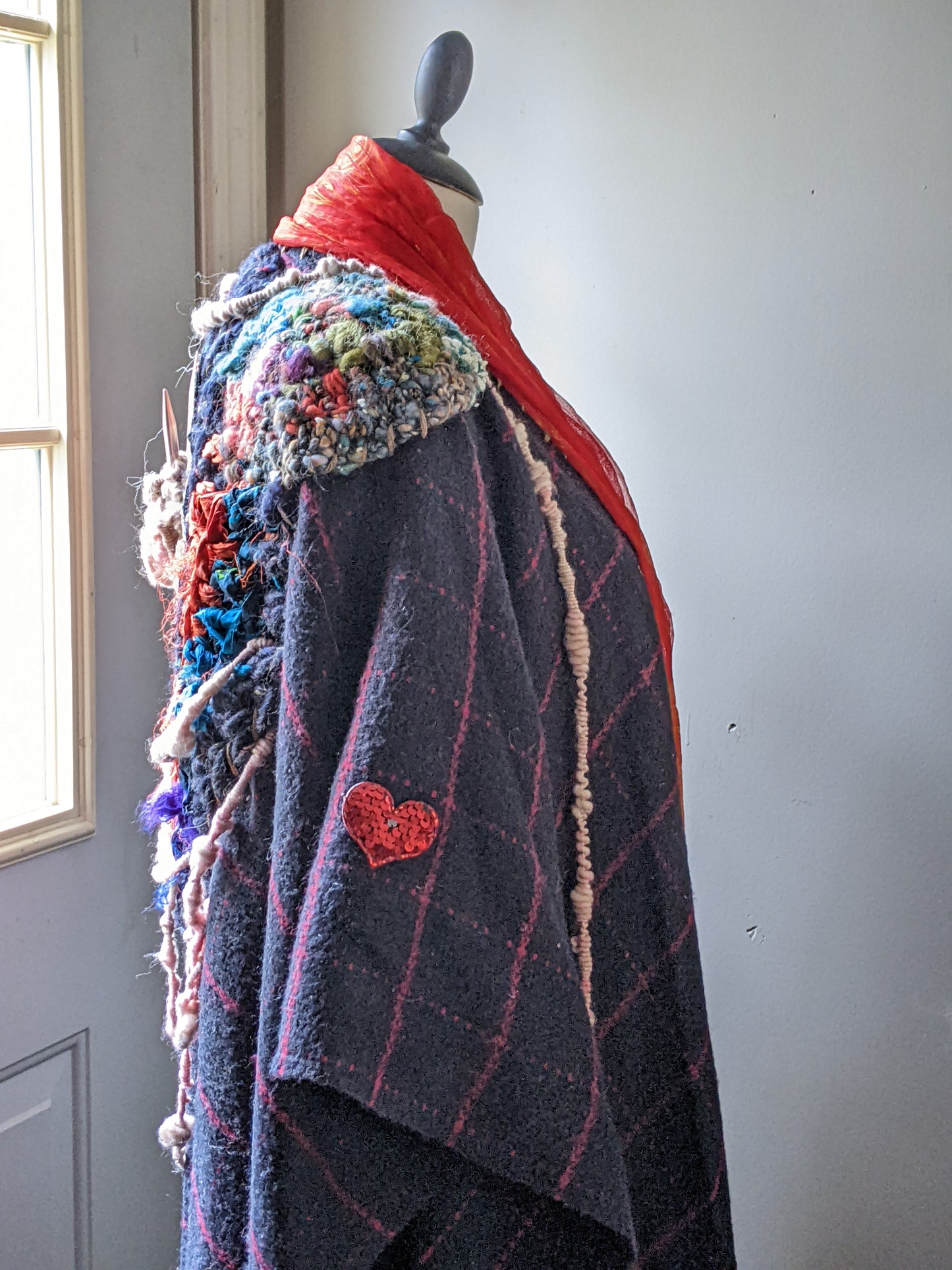 Fiber Festival Freeform Crochet, Knit Handspun, and Woven Boho Yarn Apocalypse Wrap