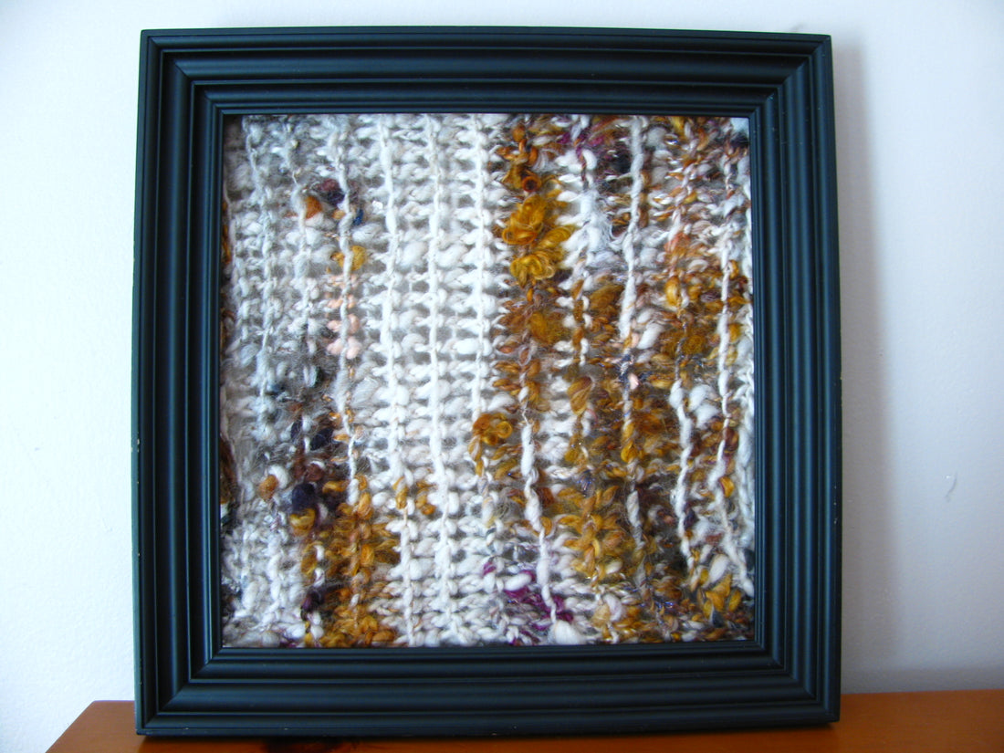 SWATCH DISPLAY for art yarn (Free Knitting Project)