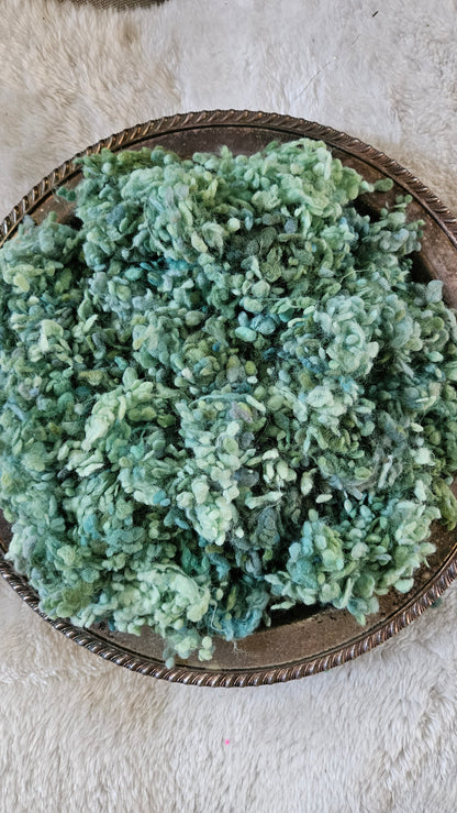 SUCCULENT - rare hand-dyed cotton nepps for fiber blending, felting, and papermaking - 1 oz | 28 g