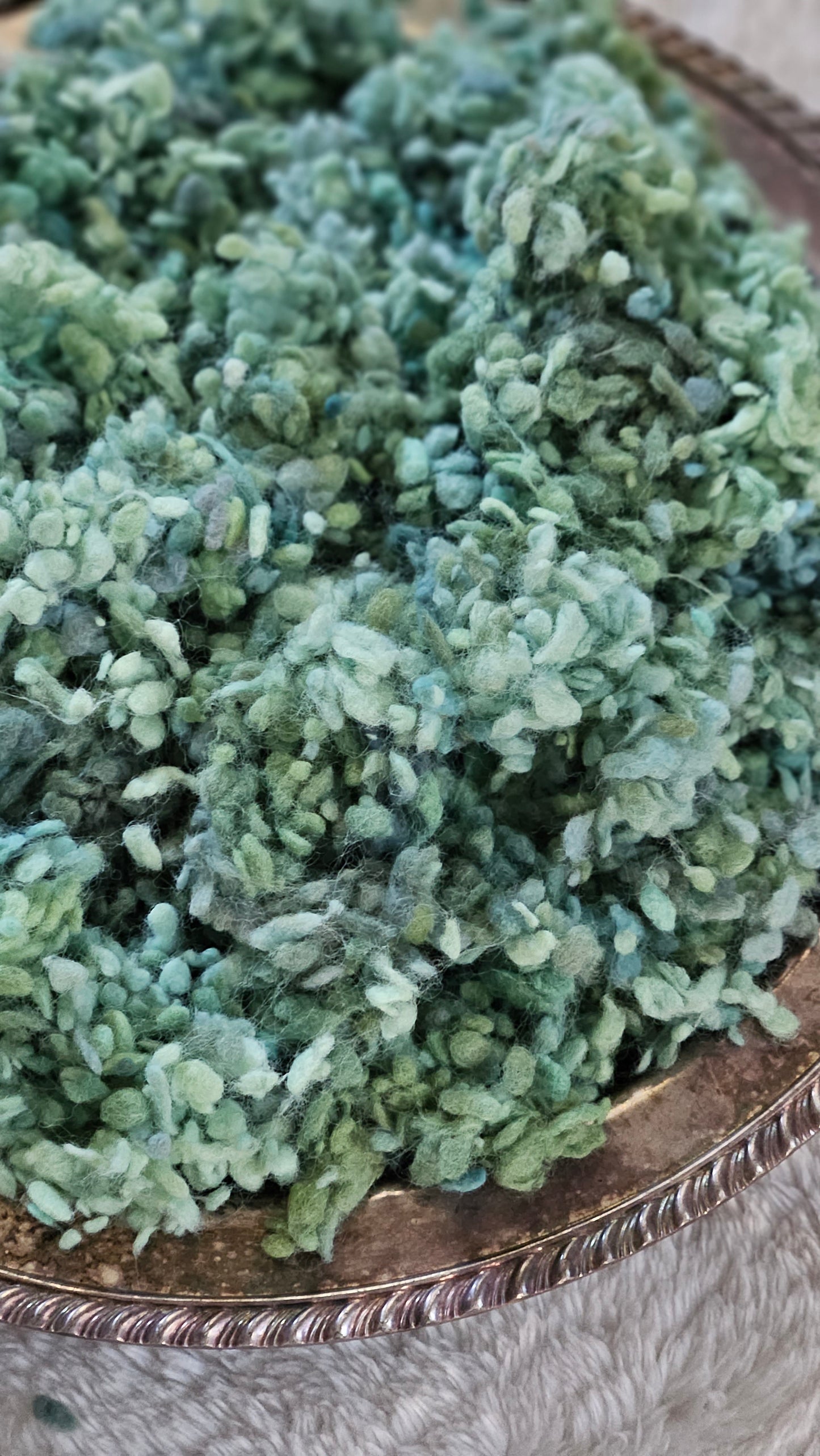 SUCCULENT - rare hand-dyed cotton nepps for fiber blending, felting, and papermaking - 1 oz | 28 g