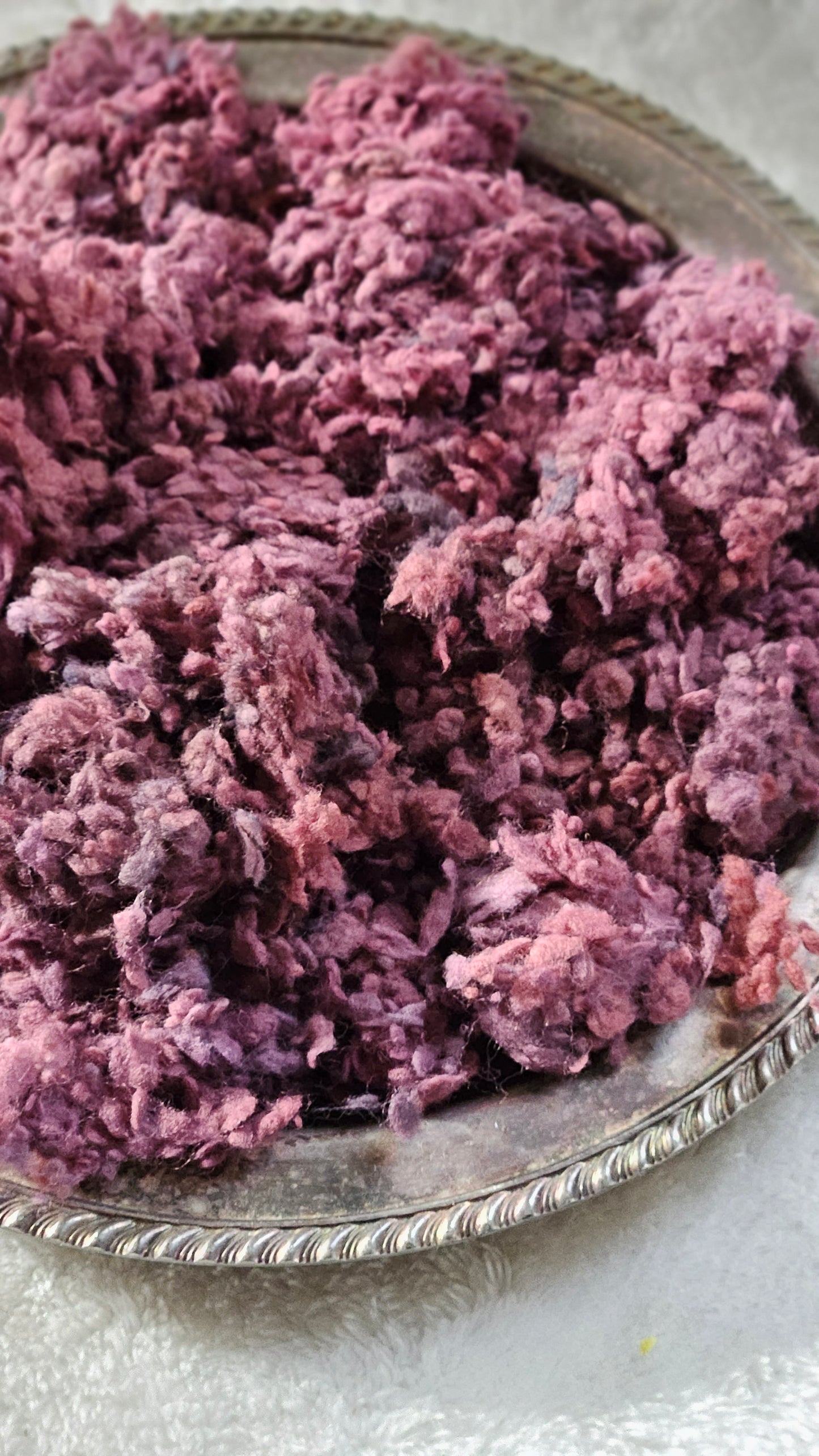 OXALIS - rare hand-dyed cotton nepps for fiber blending, felting, and papermaking - 1 oz | 28 g