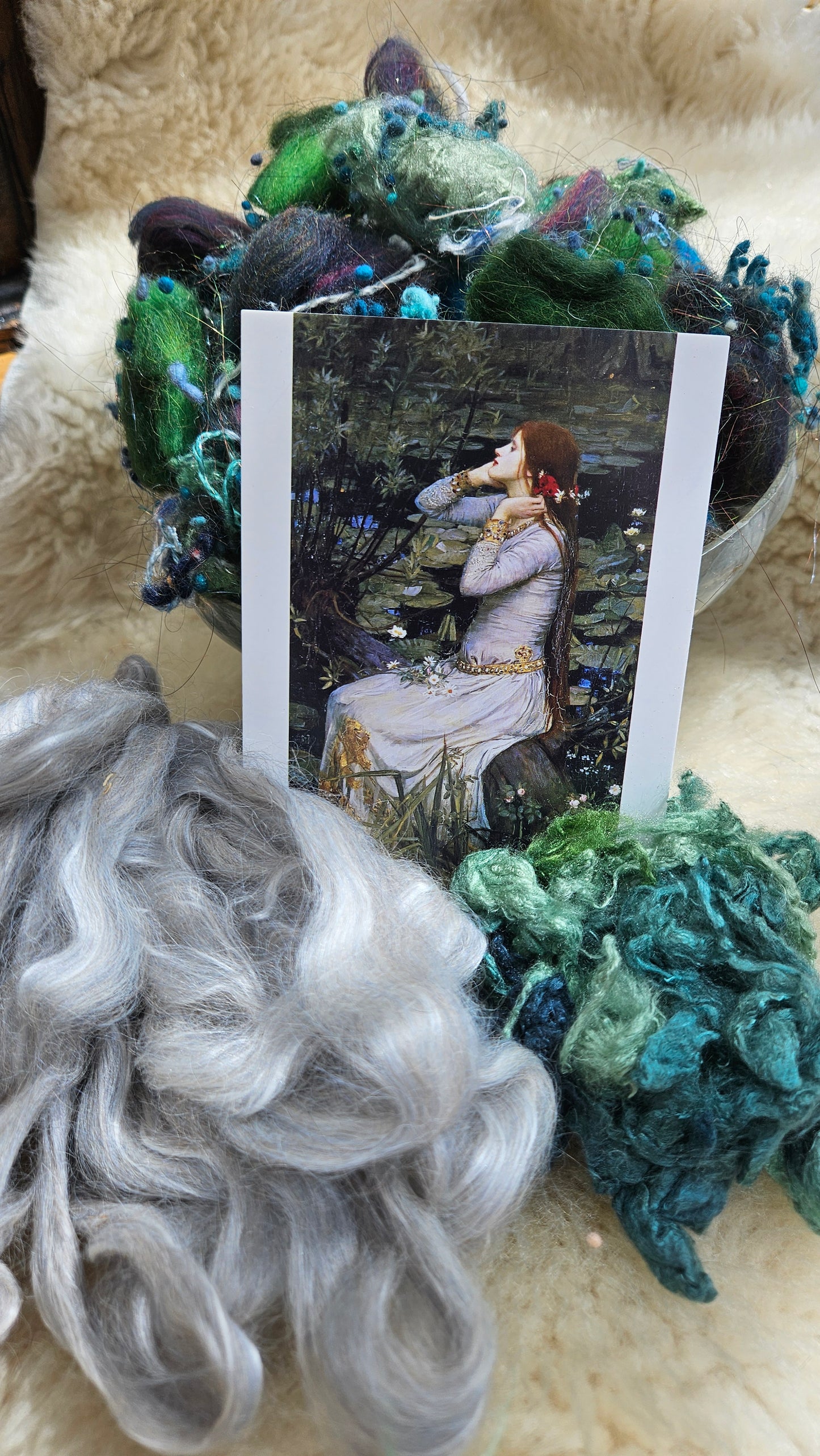 OPHELIA BY THE WATER Waterhouse Inspired Fiber Art Texture Blend Kit - 2.5 ounces