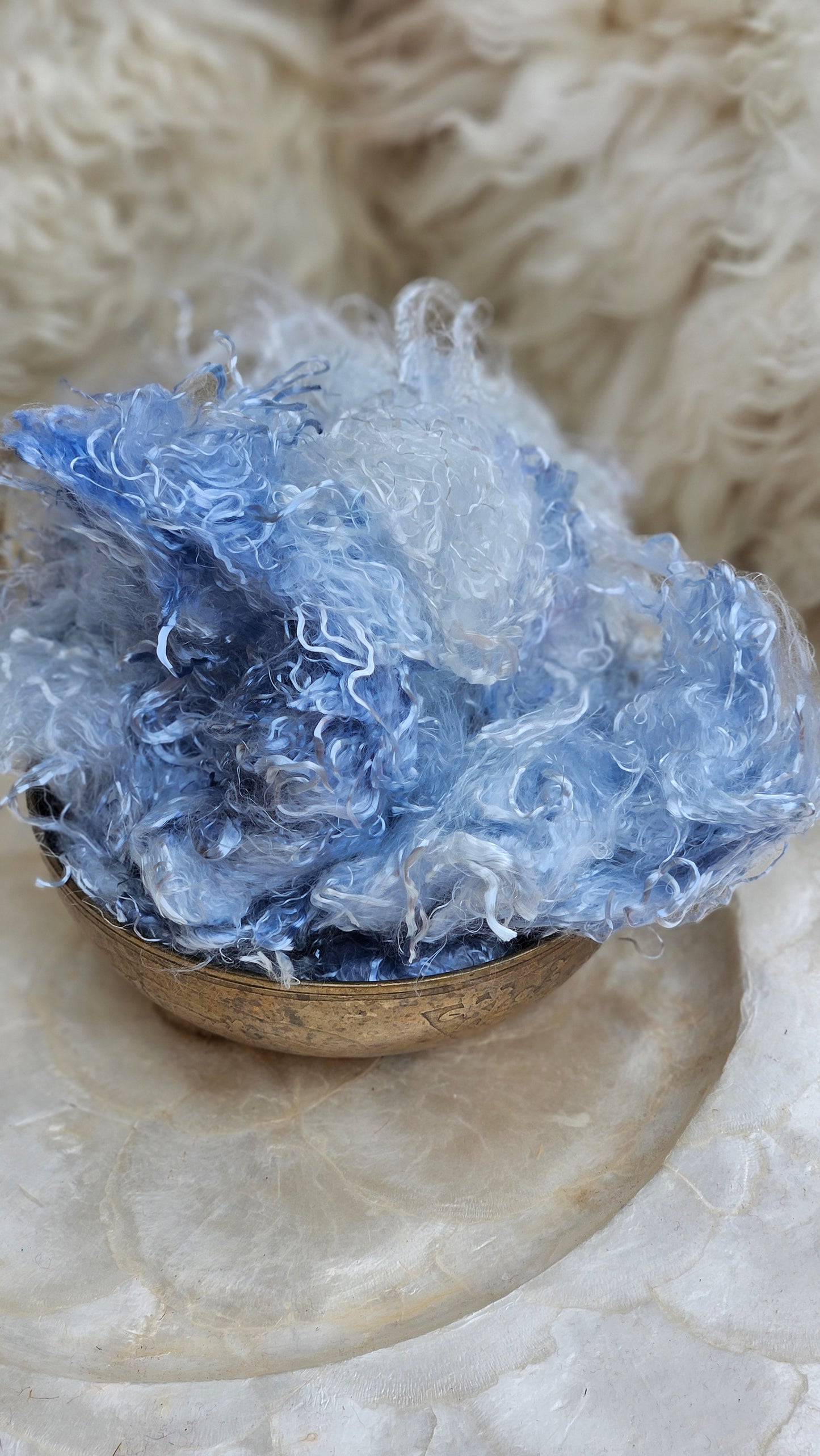 MOONSTONE Eucalyptus Crimp Hand Dyed Effects Fiber - 2 ounces