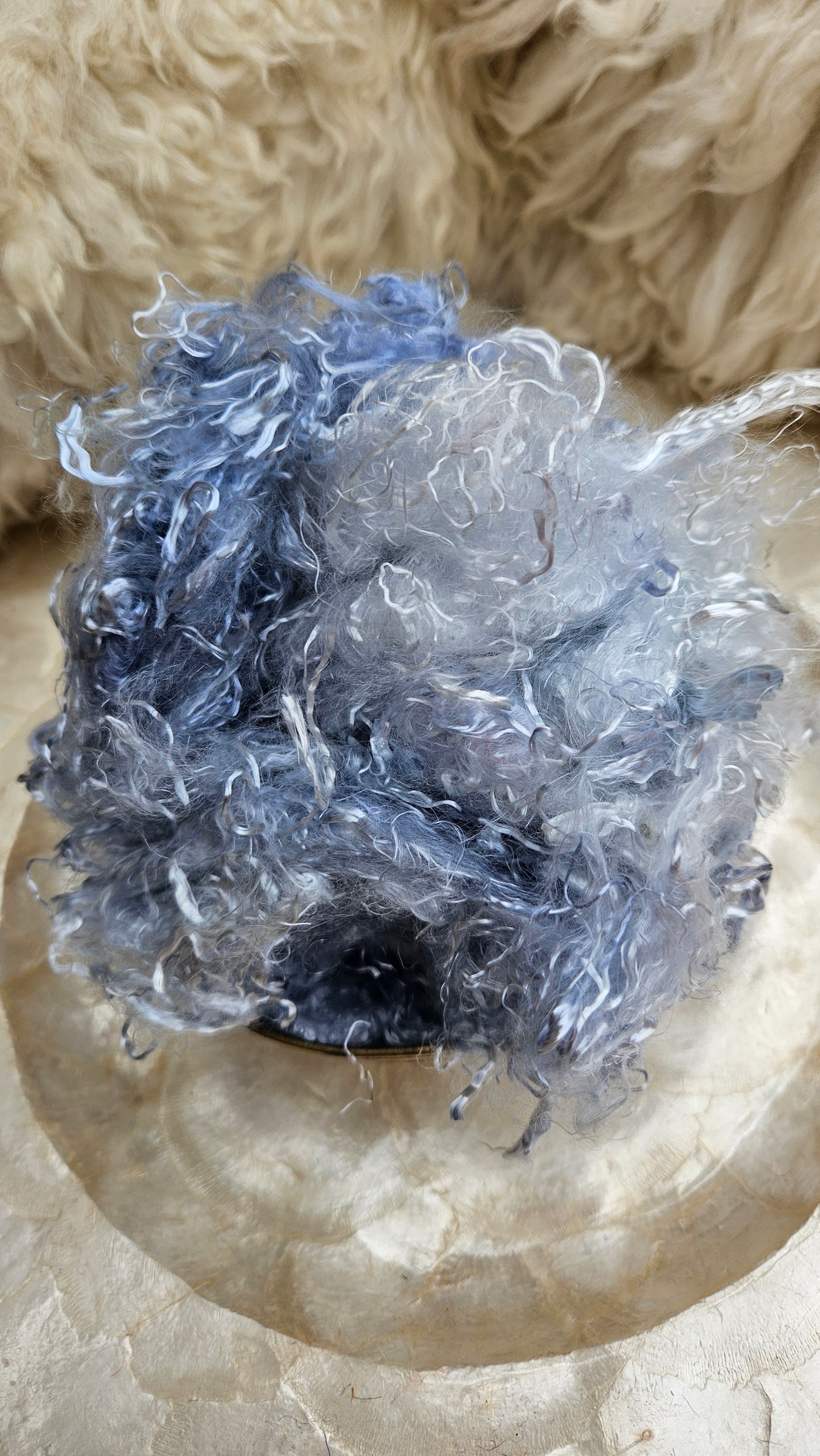 MOONSTONE Eucalyptus Crimp Hand Dyed Effects Fiber - 2 ounces