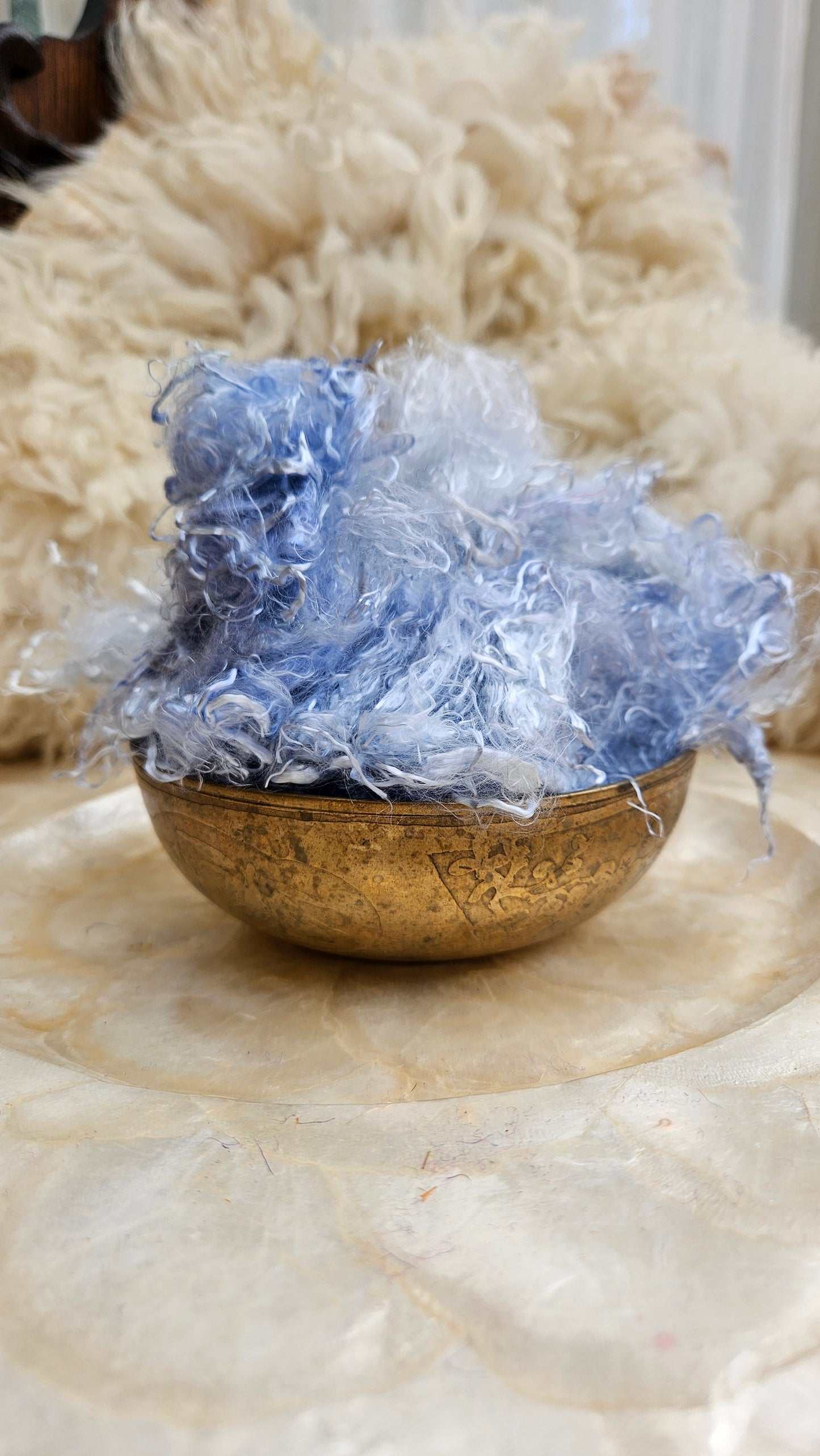 MOONSTONE Eucalyptus Crimp Hand Dyed Effects Fiber - 2 ounces