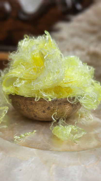 SULPHUR Eucalyptus Crimp Hand Dyed Effects Fiber - 2 ounces