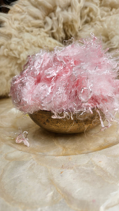 KUNZITE - hand-dyed eucalyptus crimp faux-silk for art yarn embellishing, fiber blending, felting, and papermaking - 2 oz | 57 g