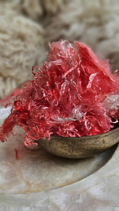 CORAL Eucalyptus Crimp Hand Dyed Effects Fiber - 2 ounces