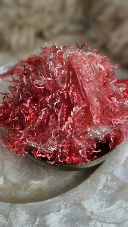 CORAL Eucalyptus Crimp Hand Dyed Effects Fiber - 2 ounces