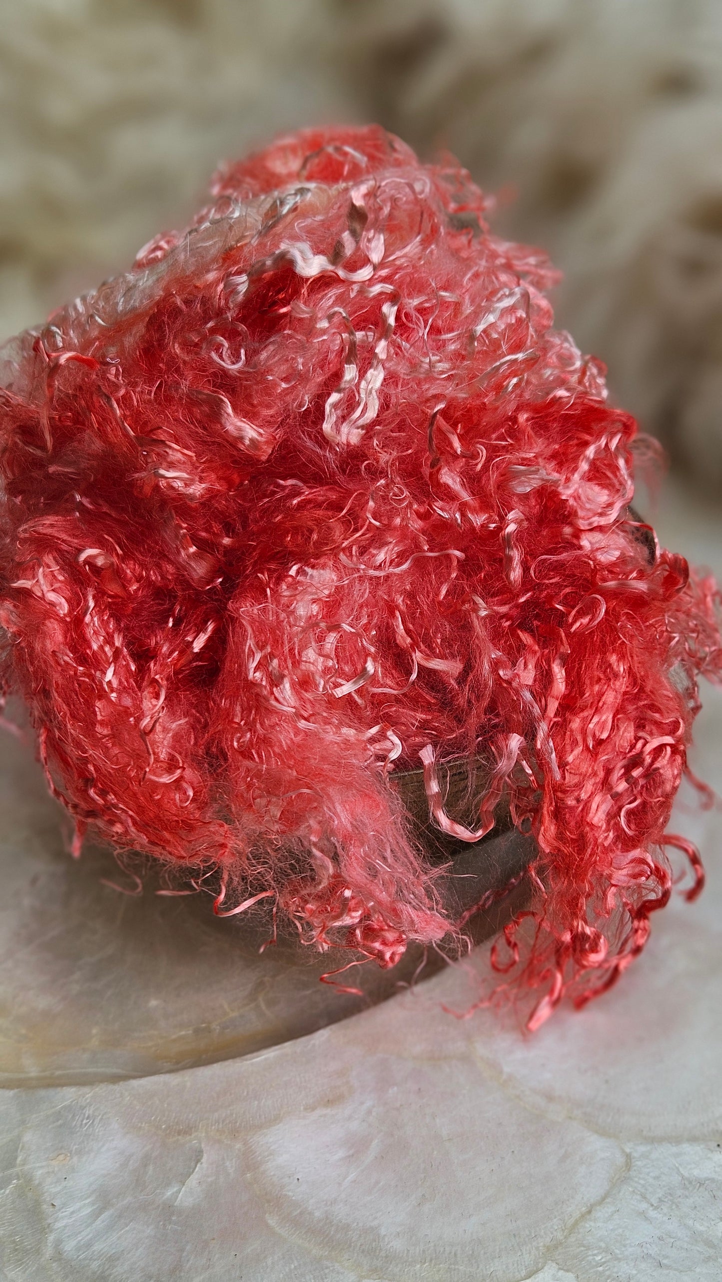 CORAL Eucalyptus Crimp Hand Dyed Effects Fiber - 2 ounces