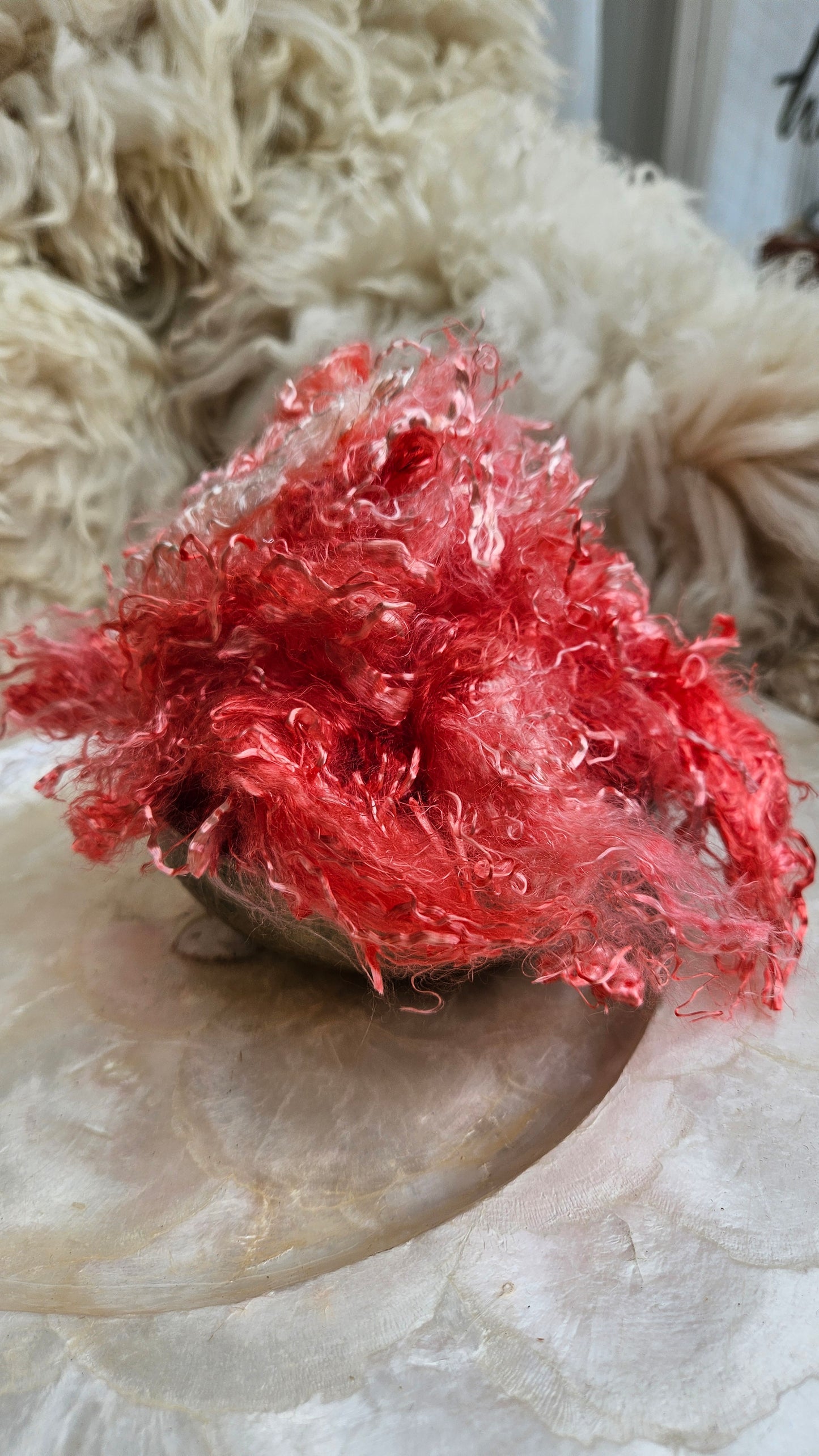 CORAL Eucalyptus Crimp Hand Dyed Effects Fiber - 2 ounces