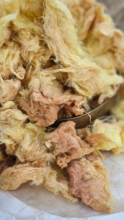 WHEAT Dyed Recycled Cotton Noil - 2.5 ounces