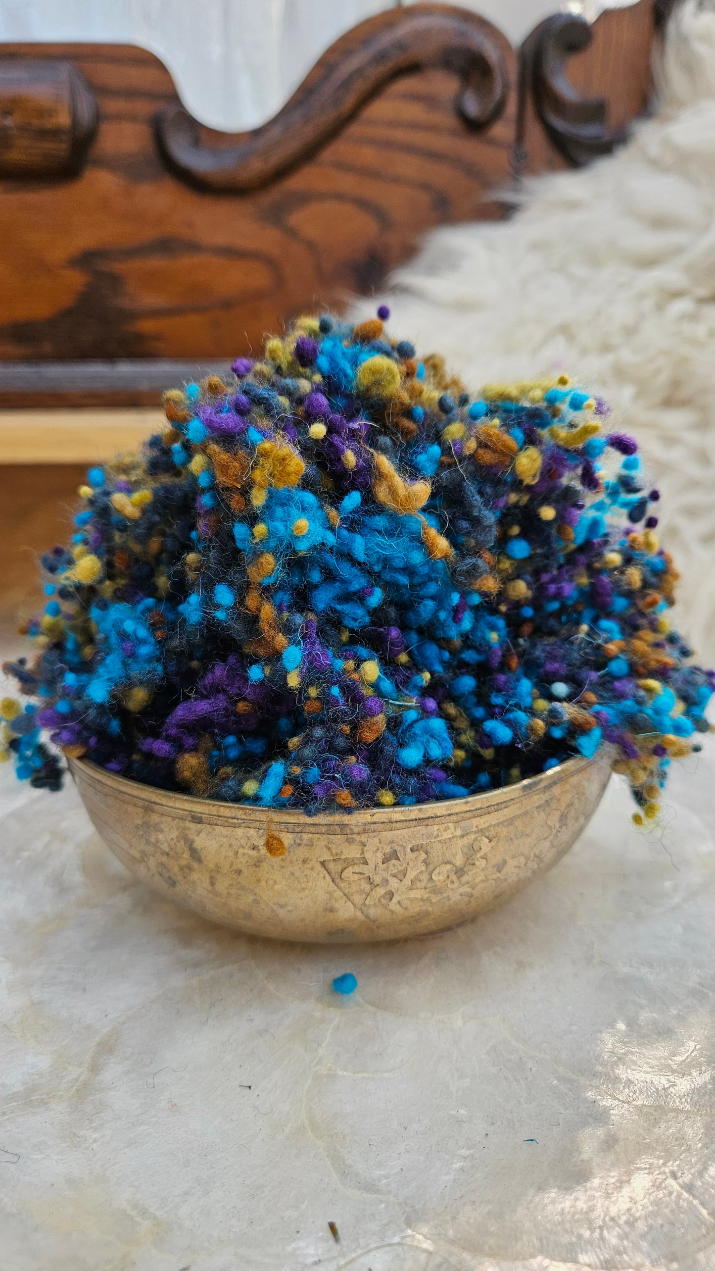 RAVENNA - hand-dyed fine wool nepps for fiber blending and felting - 1 oz | 28 g