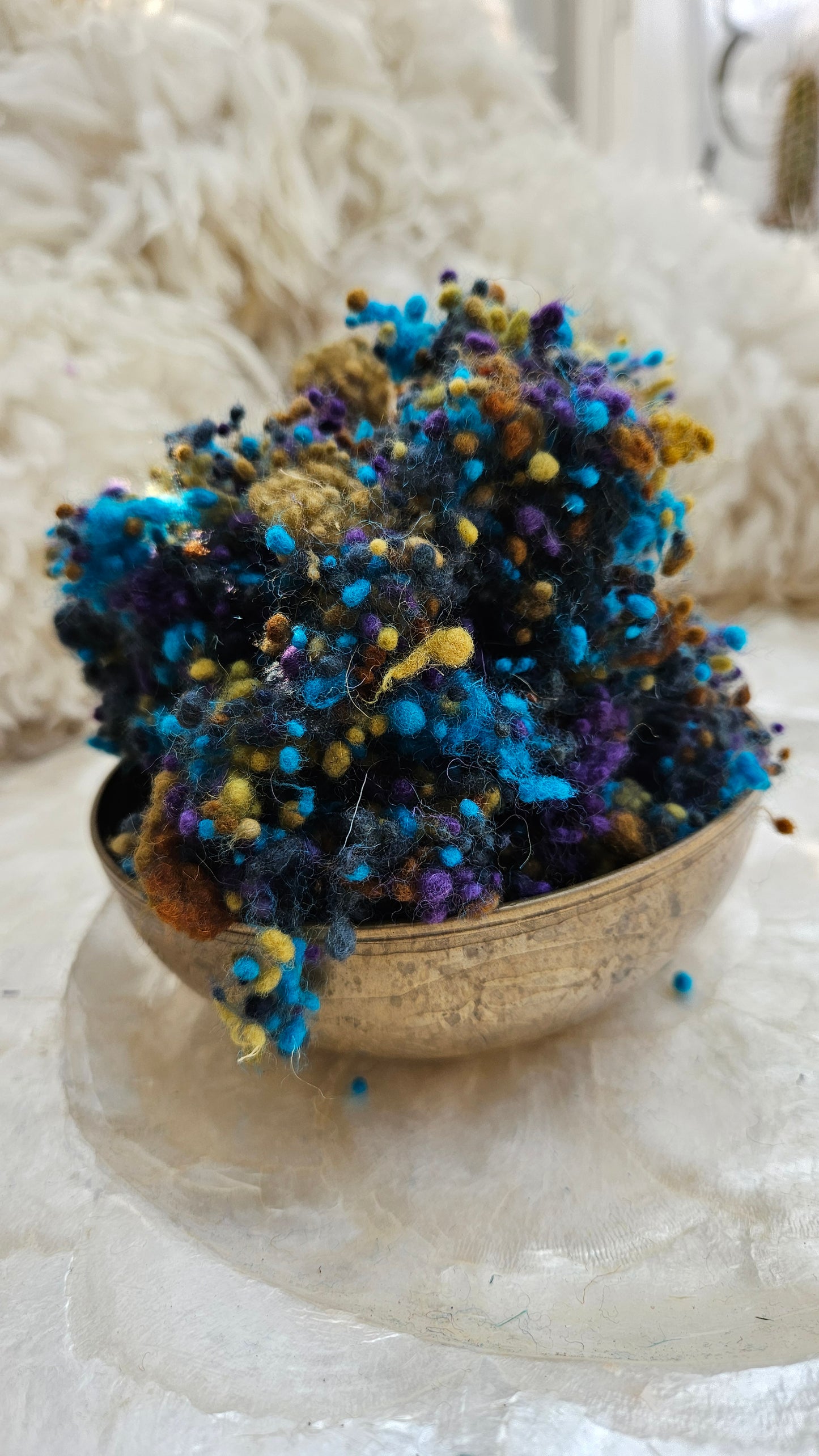 RAVENNA - hand-dyed fine wool nepps for fiber blending and felting - 1 oz | 28 g