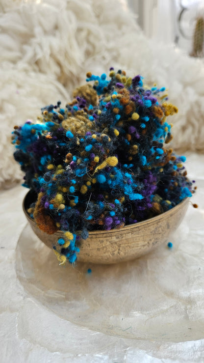 RAVENNA - hand-dyed fine wool nepps for fiber blending and felting - 1 oz | 28 g