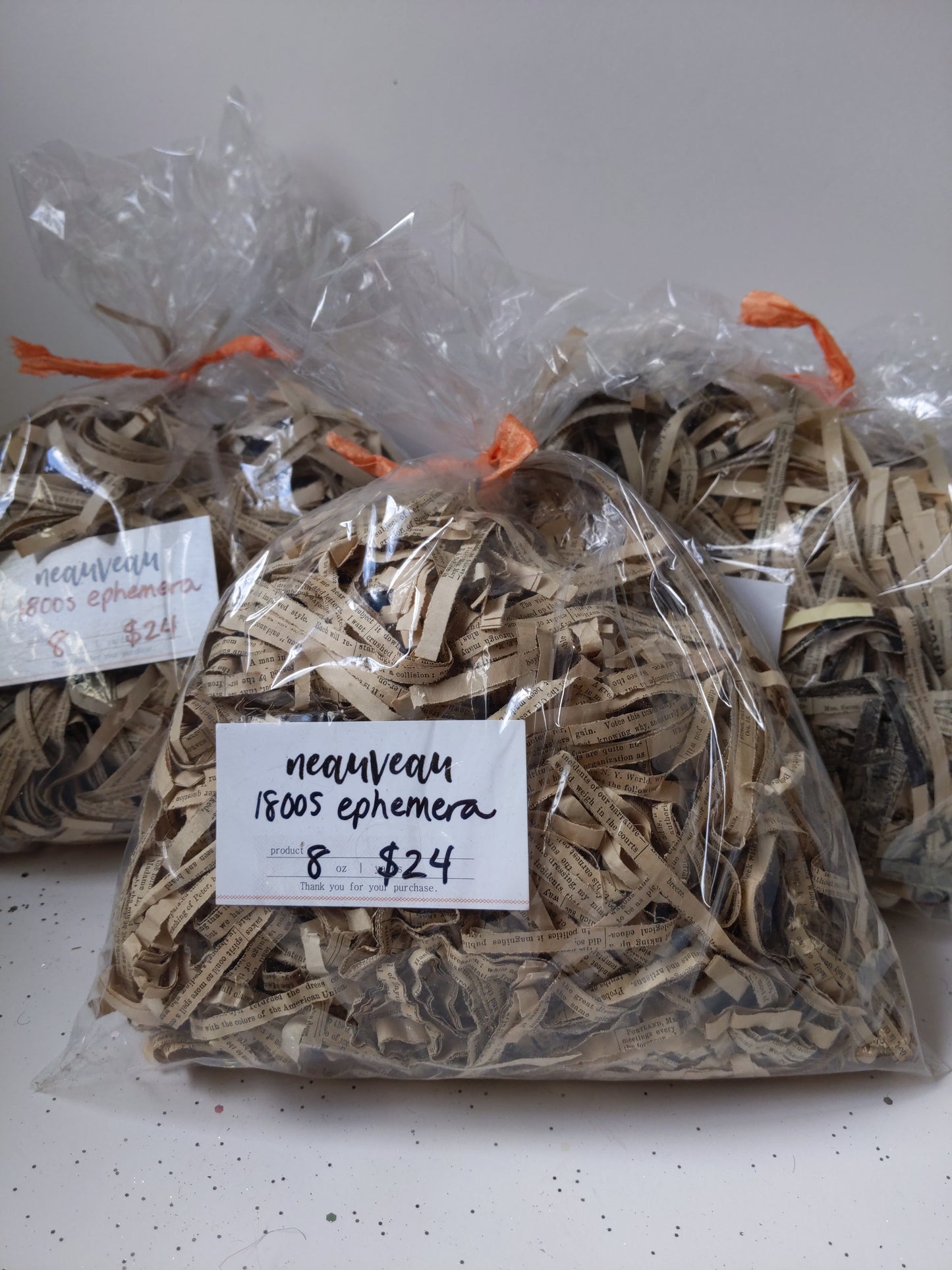 Antique Paper Ribbons for Spinning and Crafting from the 1800s 4 oz